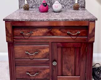 Stone Top Commode Stand