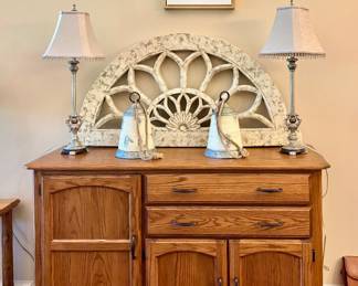 Oakwood Industries Buffet, Lamps, Bells and Wall Décor 