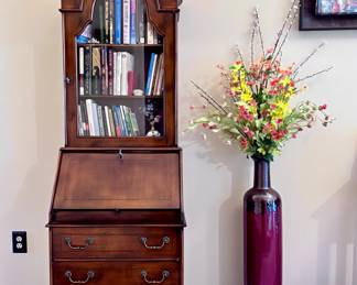 Small Secretary Desk and Talk Vase with Faux Floral