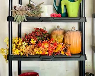 Storage Shelf, Fall and Garden Items