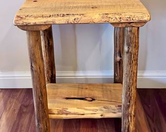 Log Cabin Style Side Table