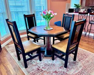 Reclaimed Wood Dining Table and Chairs