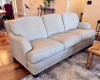 Smith Bros. Grey Nailhead Sofa
