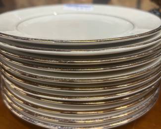 $25 Set gold rimmed plates