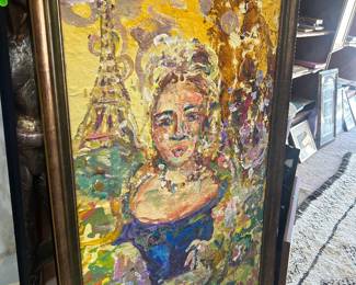 Huge Patrick Sart Paris painting 