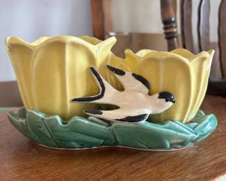 001 vintagemccoydoubletulipplanterwith