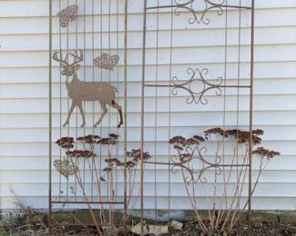 083 setof2metaldecorativegardentrellis