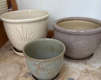 020 setof3glazedceramicplanters