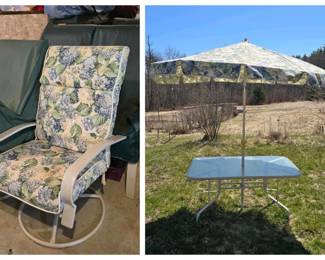 014 eightpiecefloralcushionedswivelpati