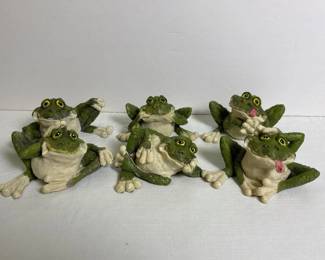 029 setof6whimsicalresinhandpaintedfr