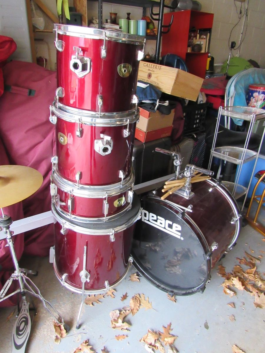 Vintage Peace drum set ($100)