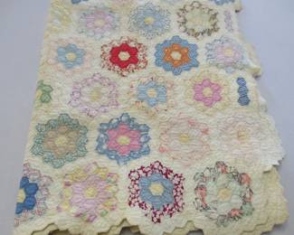 Antique Grandmas Flower Garden quilt