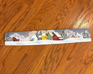 165 handpaintedwintervillagescenewooden
