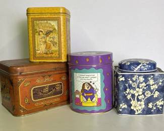 473 vintagedecorativeteastoragetins