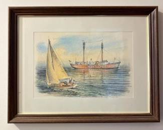 202 framednantucketlightshipartbyjasf