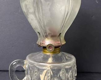 123 plumeandatwoodglassoillampwithfro