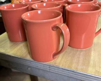 492 corningcenturacoralorangecoffeemugs