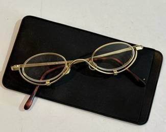 405 ovalgoldcoloredmetalreadingglasses