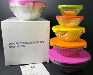 437 newsmarthome20pieceflutedglassbow