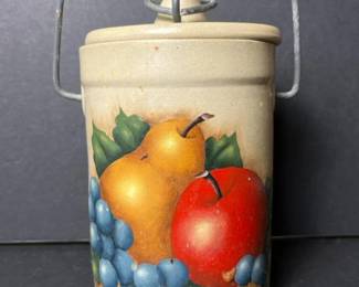 422 vintagestonewarecrockcanisterwithfr