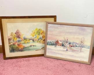 114 mariancramwatercolorpaintingsframed