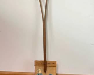 112 1985handpaintedfolkartwoodenfirepl