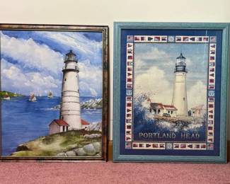 128 pairofframedclassiclighthouseprints