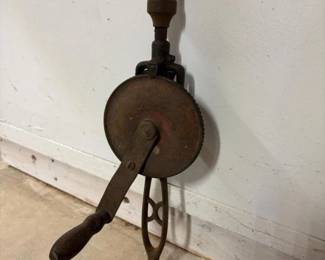 359 antiquehandcrankdrillpresscastiron