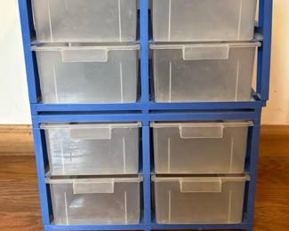 377 pairofstackableblueplasticstoraged