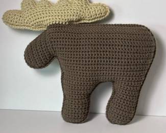 160 crochetmoosestuffedtoy