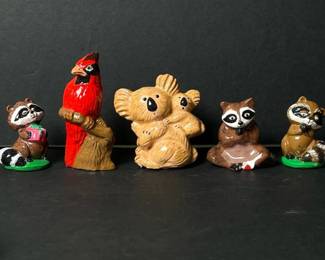 420 setof5adorableceramicanimalfigurin