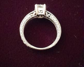 1+ ct diamond 14 K white gold