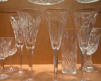 Waterford flutes and goblets 