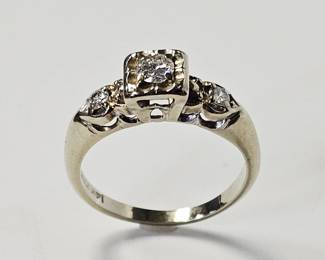 14K Diamond Engagement Ring