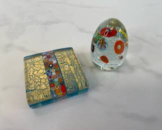 Lot 1451  Vintage Murano Italy Art Glass Paperweights