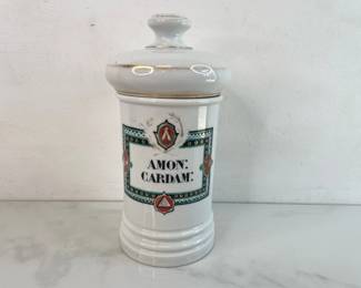Lot 6012  Antique French Porcelain Apothecary Jar