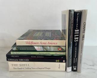 Lot 1279  Coffee Table Books  Birds Gardening Seashells