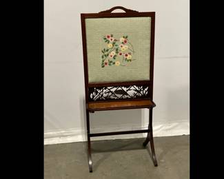 Lot 5174  Vintage Needlepoint Panel Fireplace Screen