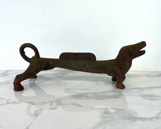Lot 1385  Vintage Iron Dog Boot Scraper