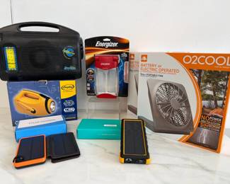 Lot 5298  Battery Self Powered Lights Fans