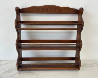 Lot 1384  Vintage Wooden Spice Rack