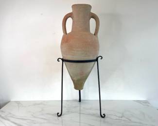 Lot 1475  Vintage Amphora Style Pottery Vase Stand