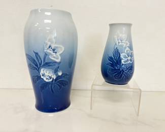 Lot 5260  Christmas Rose Vases by Bing  Grondahl Denmark
