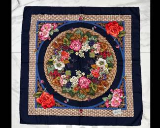 Lot 5307  Gucci Silk Floral Scarf