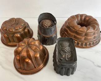 Lot 1260  Vintage Copper Tin Molds