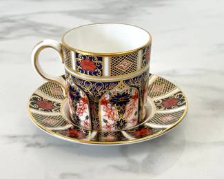 Lot 1368  Royal Crown Derby Old Imari Pattern 1128 Demitasse Cup Saucer