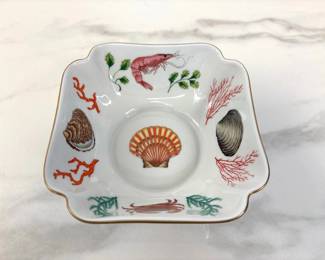 Lot 1288  Lynn Chase Saint Tropez 24K Gold Rimmed Deco Bowl