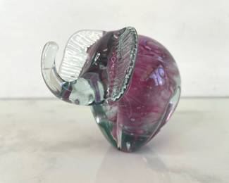 Lot 1456  Elephant Art Glass Paperweight