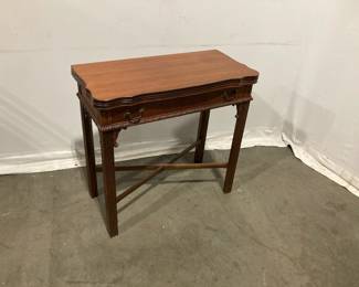 Lot 5156  Antique Chippendale Style Flip Top Tea Table