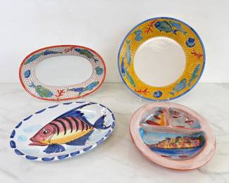 Lot 5262  Vietri DishesBowls  Made in Italy